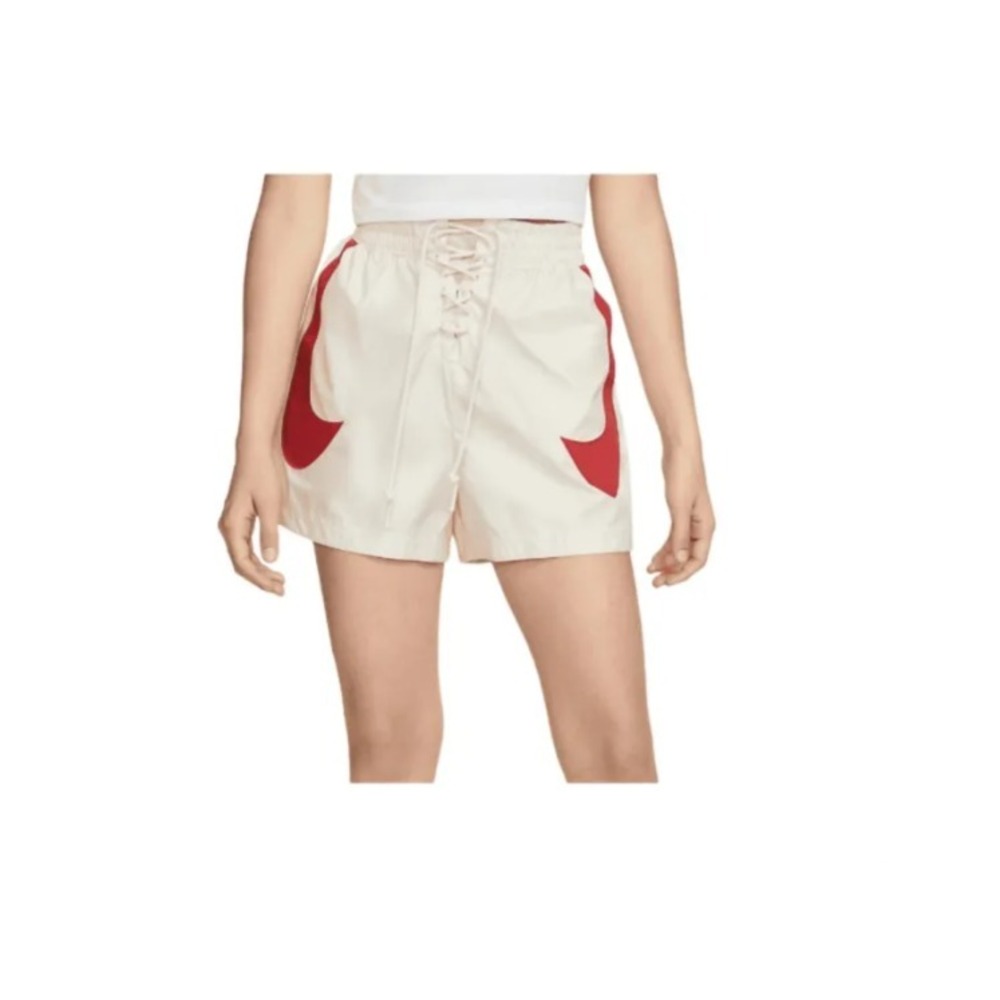 Nike Athletic Short Women's M Ivory‎ Swoosh Training Sports Gym Performance